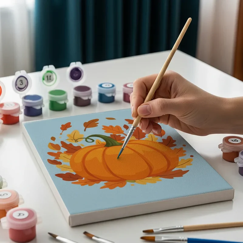 Dreaming of a pumpkin - Mini Painting by numbers Set of 6