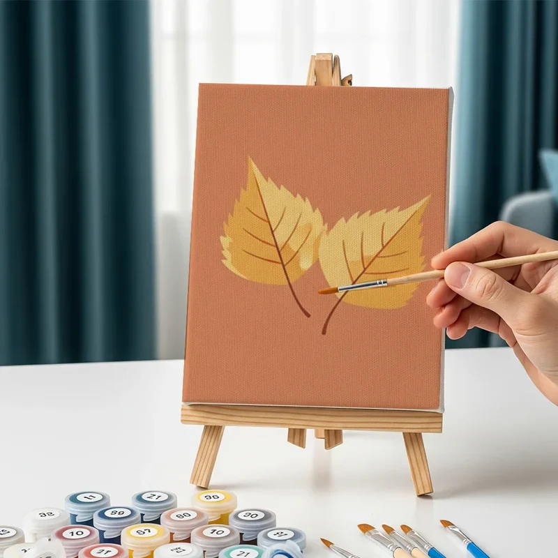 Whispering Autumn Leaves - Mini Painting by numbers Set of 6