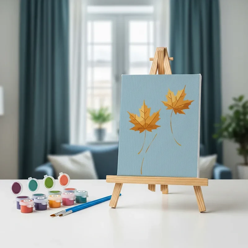 Whispering Autumn Leaves - Mini Painting by numbers Set of 6