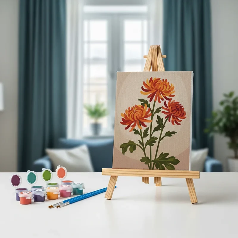 Autumn blossom - Mini Painting by numbers Set of 6