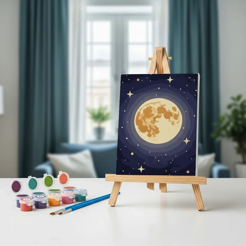 Magic of the Harvest Moon - Mini Painting by numbers Set of 6