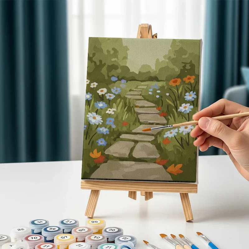 Seasonal Flowering - Mini Painting by numbers Set of 6