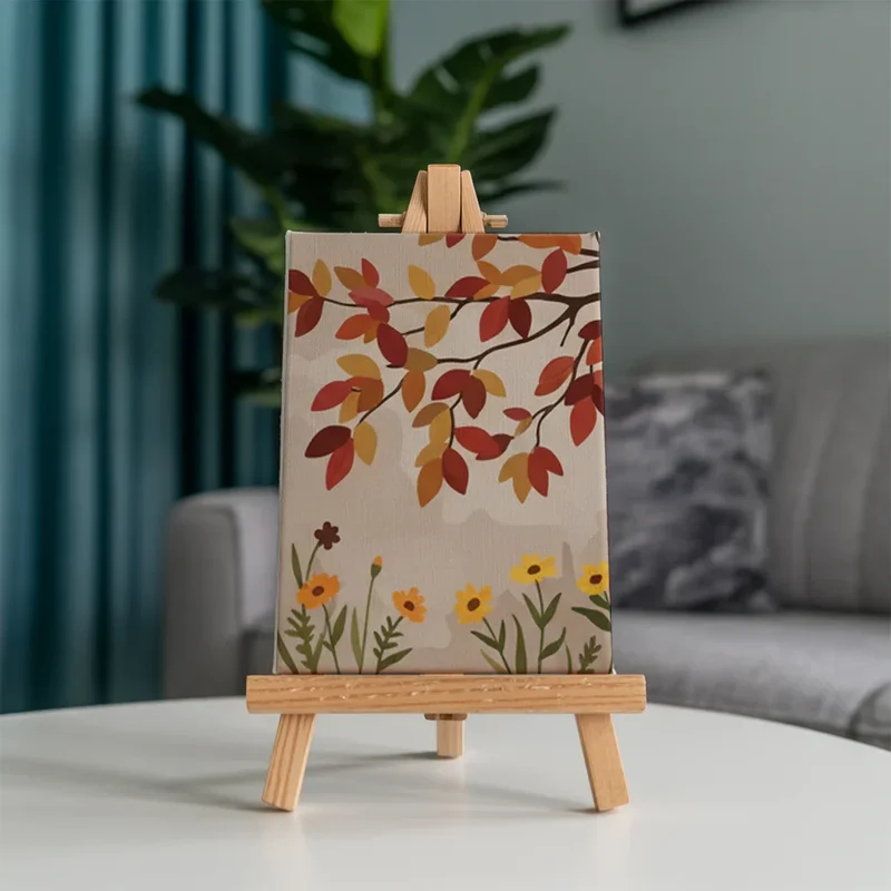 Seasonal Flowering - Mini Painting by numbers Set of 6