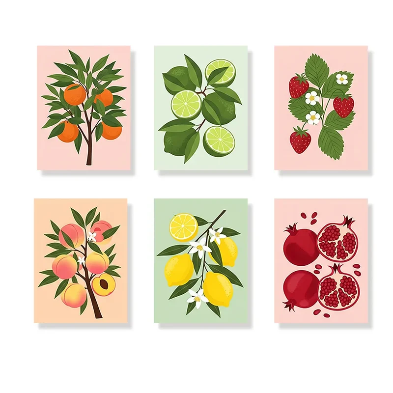 The Fruit Collection - Mini Painting by numbers Set of 6