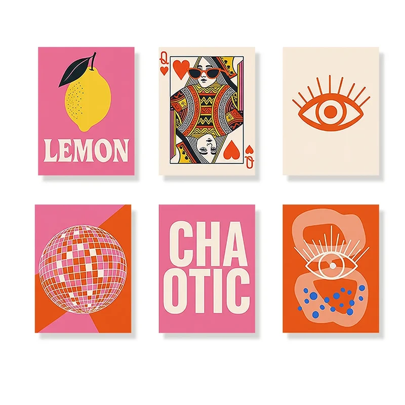 Bold and chaotic - Mini Painting by numbers Set of 6
