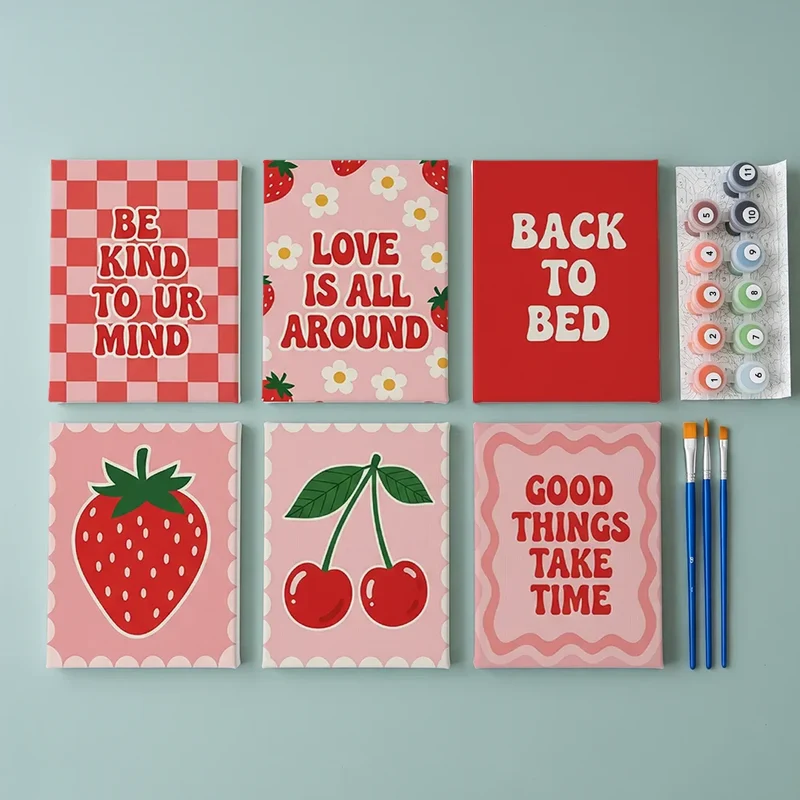 Groovy & Sweet - Mini Painting by numbers Set of 6