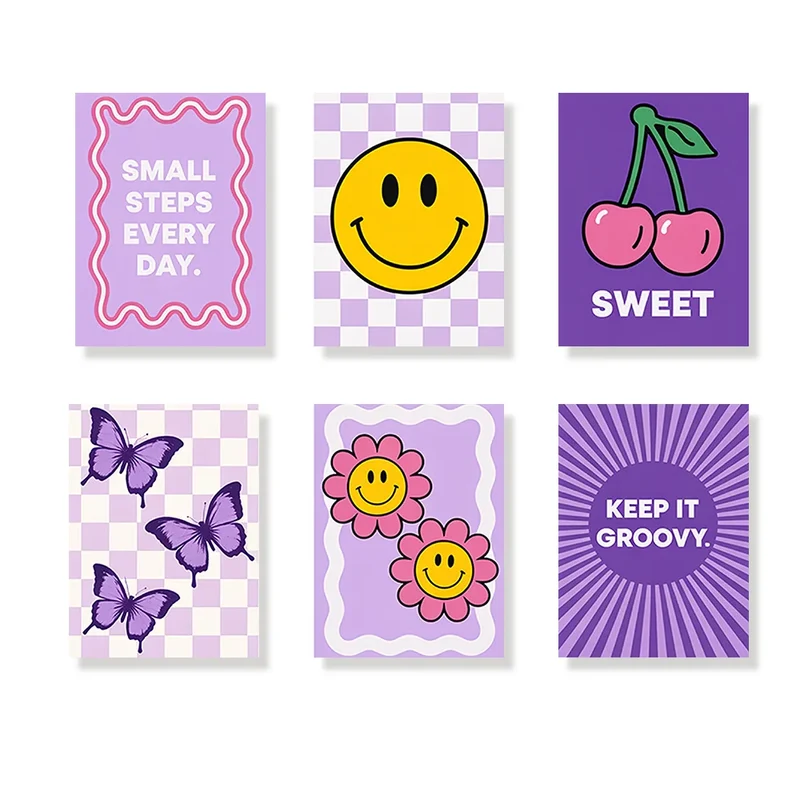 Purple Haze - Mini Painting by numbers Set of 6