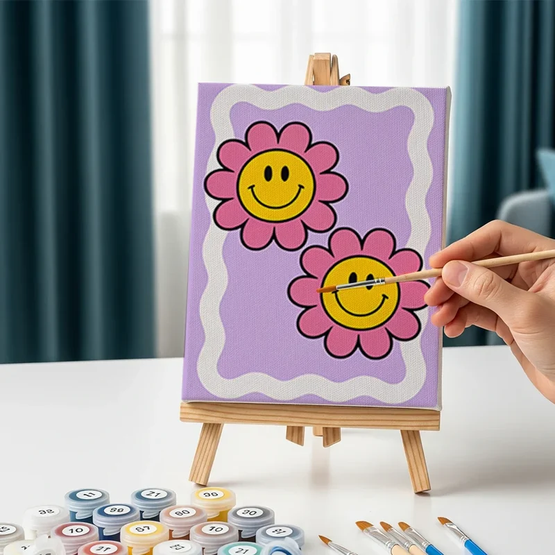 Purple Haze - Mini Painting by numbers Set of 6