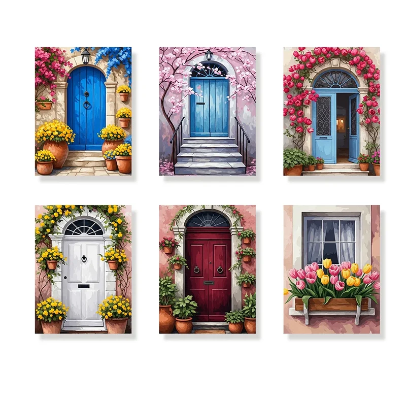 Petals & Portals - Mini Painting by numbers Set of 6