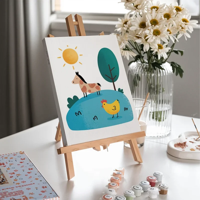Farm Friends - Mini Painting by numbers Set of 6