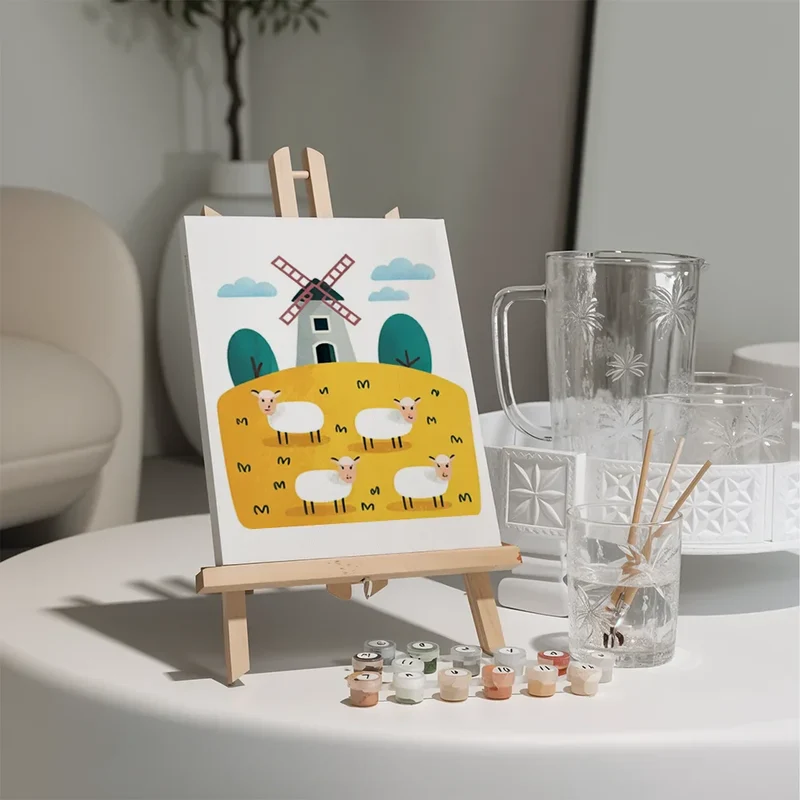 Farm Friends - Mini Painting by numbers Set of 6