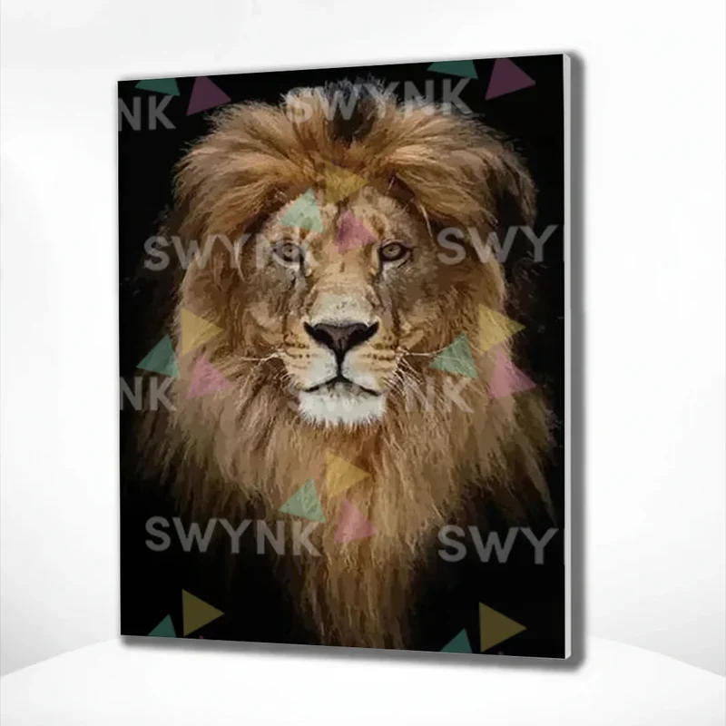 Painting by numbers Lion