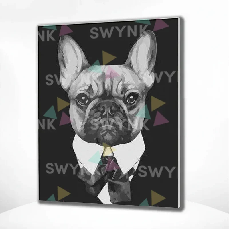 Painting by numbers Tough Bulldog