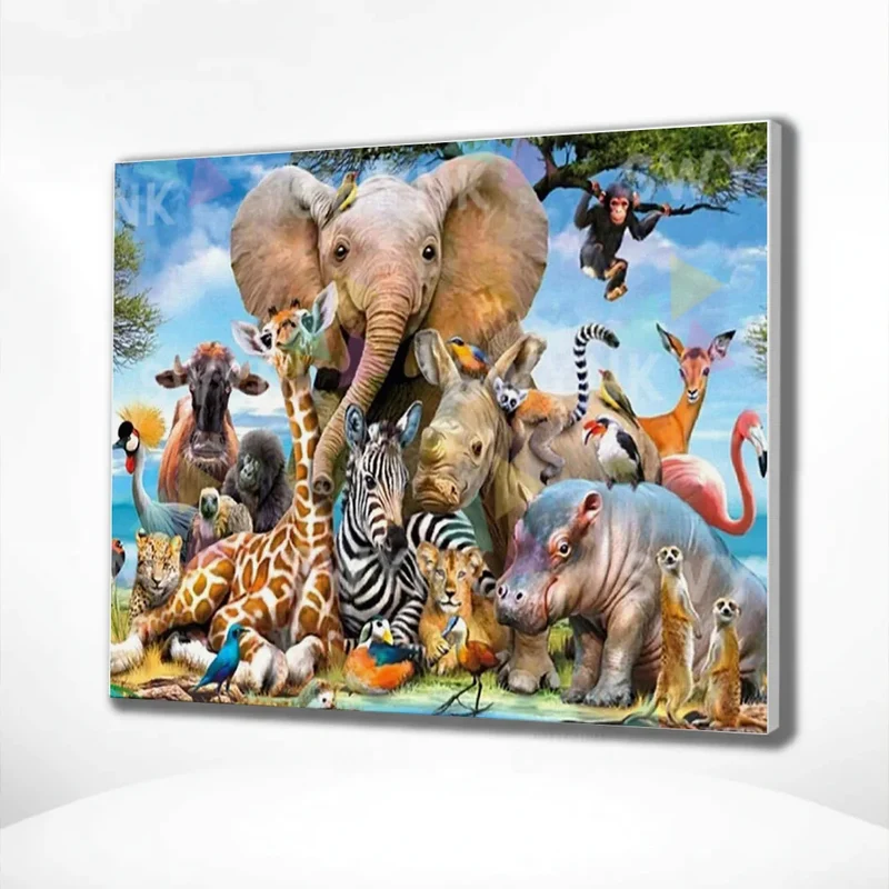 Painting by numbers Animal Safari