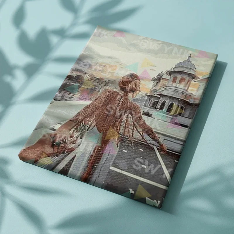 Painting by numbers Woman in the city