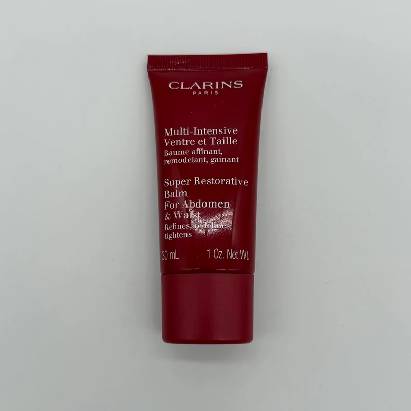 WHOLESALE CLARINS SUPER RESTORATIVE BALM FOR ABDOMEN & WAIST TRAVEL SIZE 1 OZ - 50 PIECE LOT