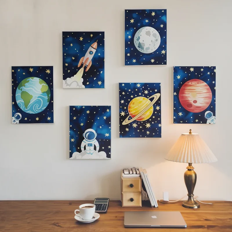 Out of this World - Mini Painting by numbers Set of 6