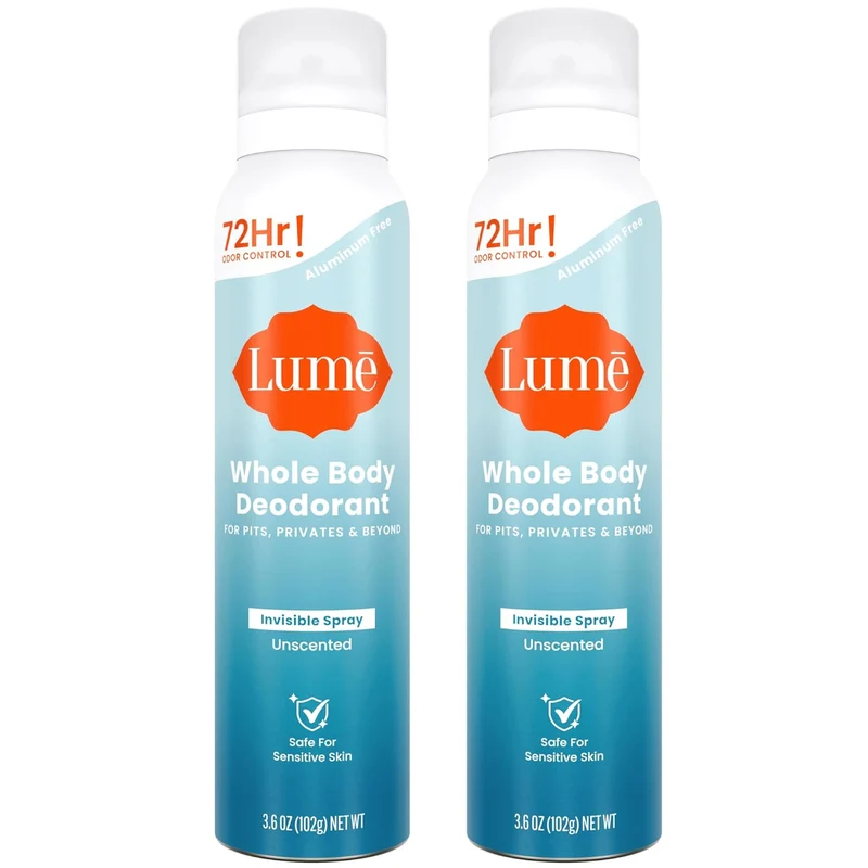 WHOLESALE LUME INVISIBLE SPRAY DEODORANT 3.6 OZ (PACK OF 2) - UNSCENTED - 48 PIECE LOT