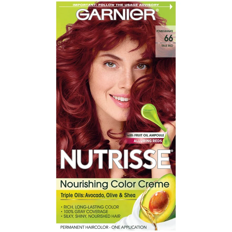 WHOLESALE GARNIER NUTRISSE ULTRA COLOR NOURISHING HAIR COLOR CREME -TRUE RED 66 - 48 PIECE LOT