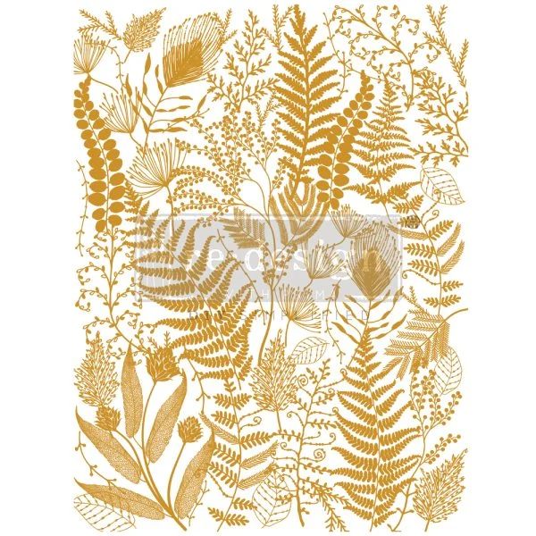 Kacha Decor Transfers Gold Foil - Foliage Finesse