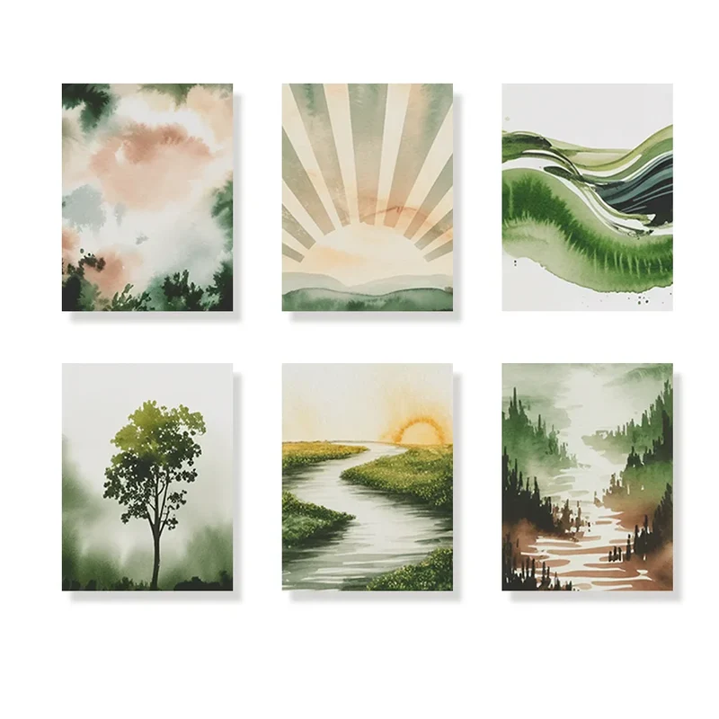 Whispers of Nature - Mini Painting by numbers Set of 6