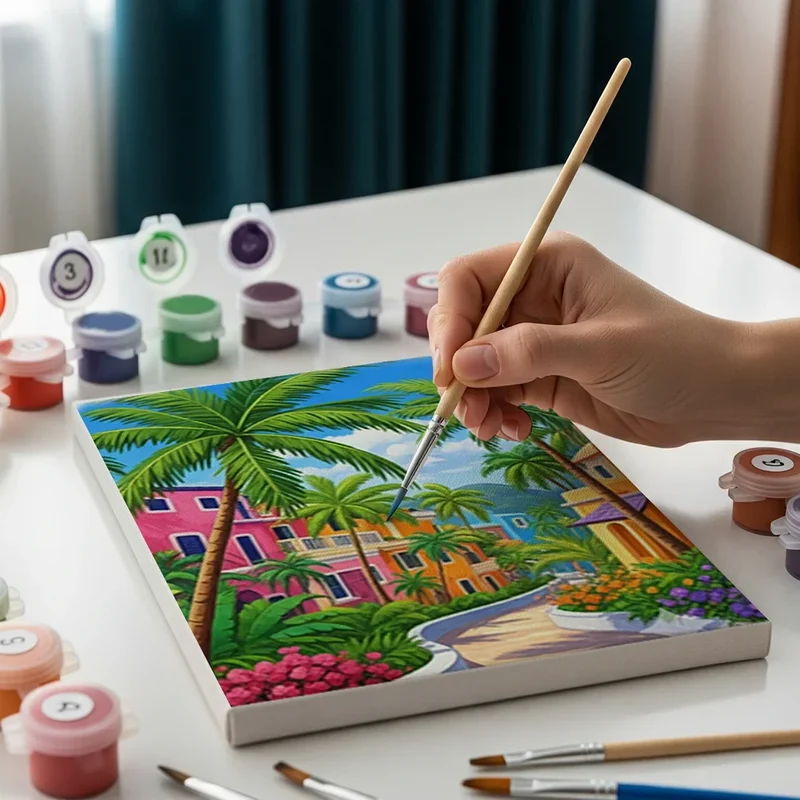 Wanderlust in colour - Mini Painting by numbers Set of 6