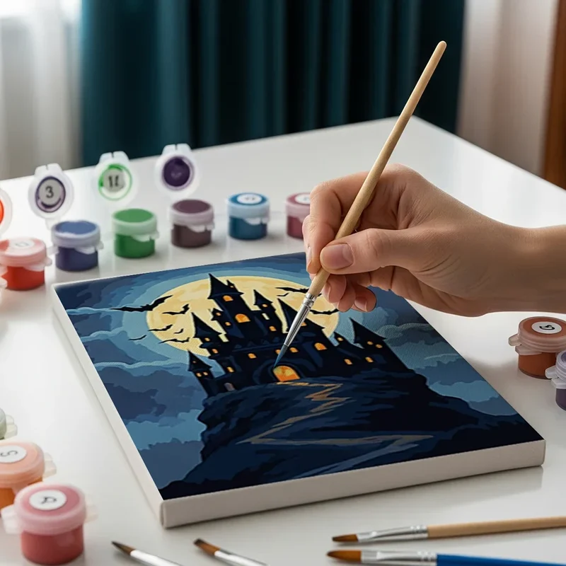 Spooky Nights Collection - Mini Painting by numbers Set of 6