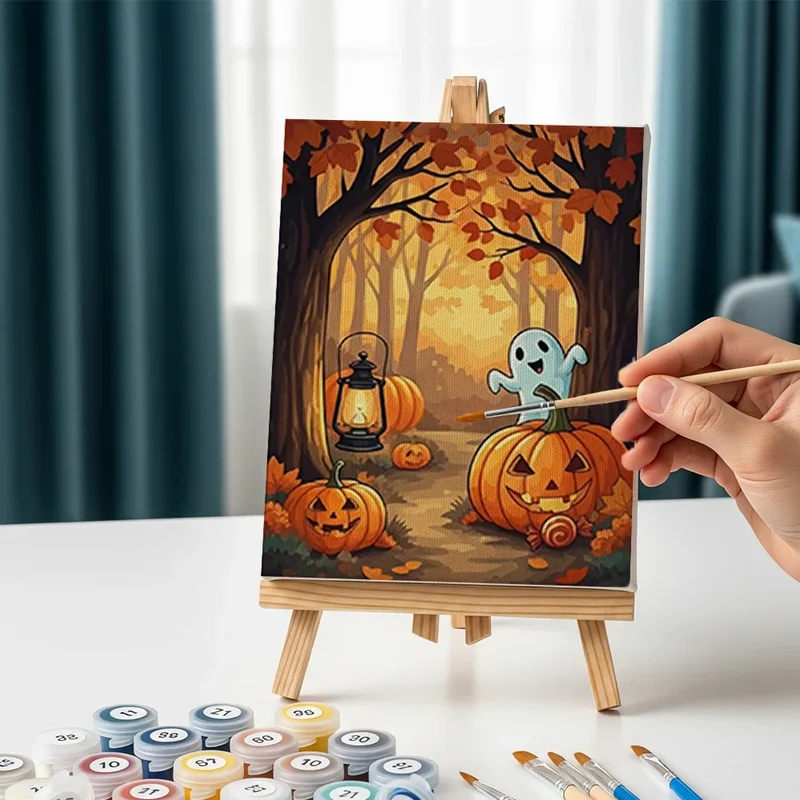 Trick or Treat magic - Mini Painting by numbers Set of 6