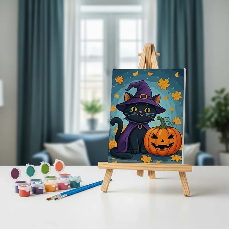 Trick or Treat magic - Mini Painting by numbers Set of 6