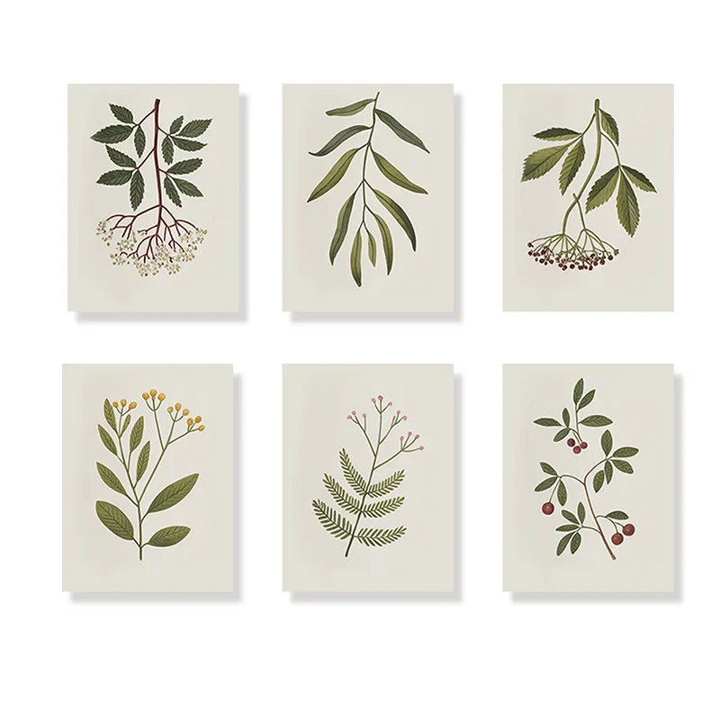 Wildflower meadow - Mini Painting by numbers Set of 6