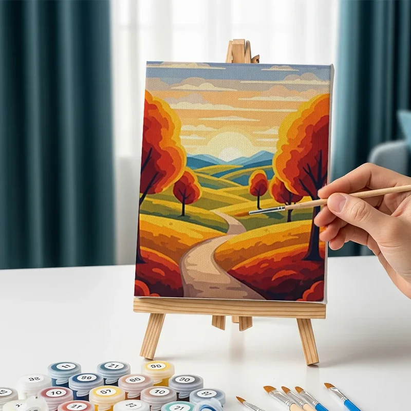 Harvest Shades - Mini Painting by numbers Set of 6