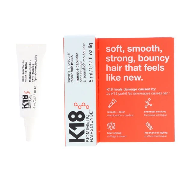 WHOLESALE K18 LEAVE-IN MOLECULAR REPAIR HAIR MASK TRAVEL SIZE 0.17 OZ - 50 PIECE LOT