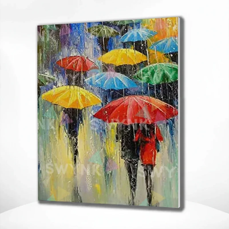 Painting by numbers Umbrella Abstract