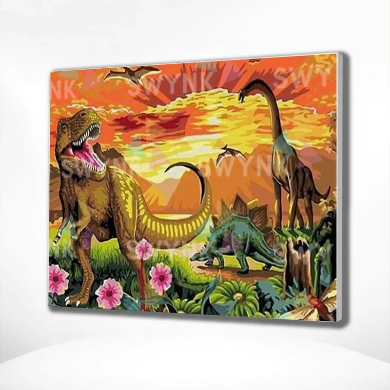 Painting by numbers Dinosaur