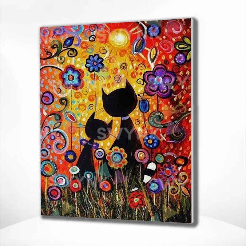 Painting by numbers Cats and Flowers