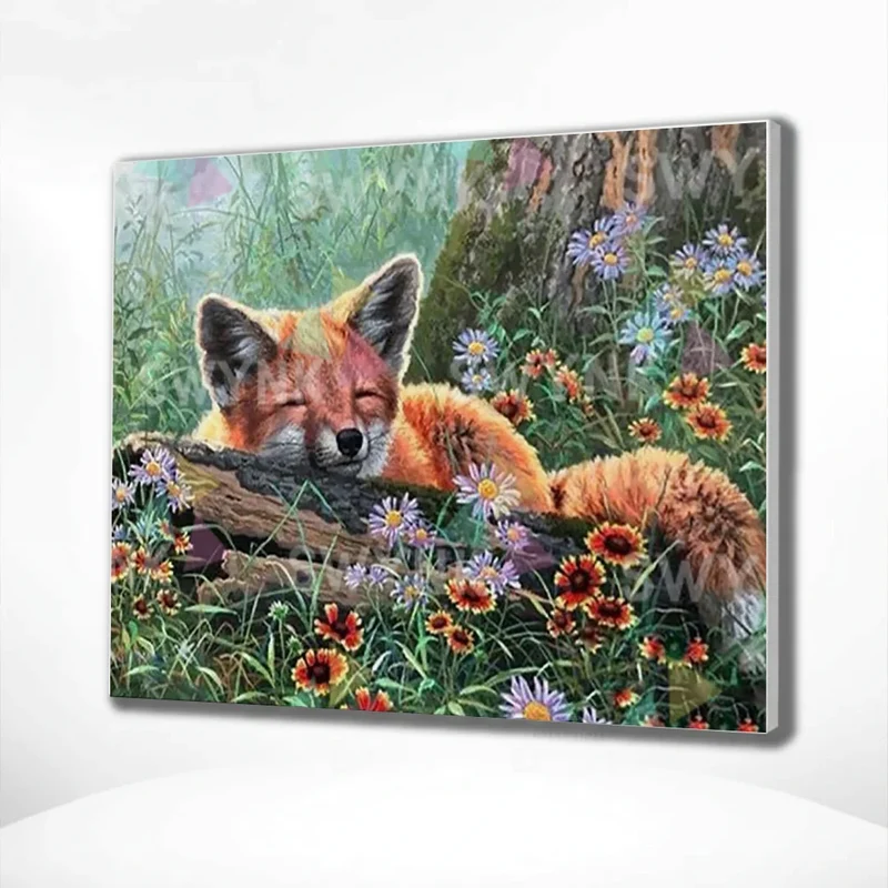 Painting by numbers Sleeping Fox