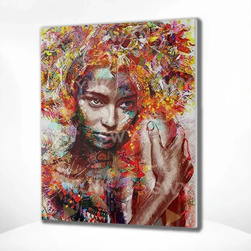 Painting by numbers Colourful Woman Abstract