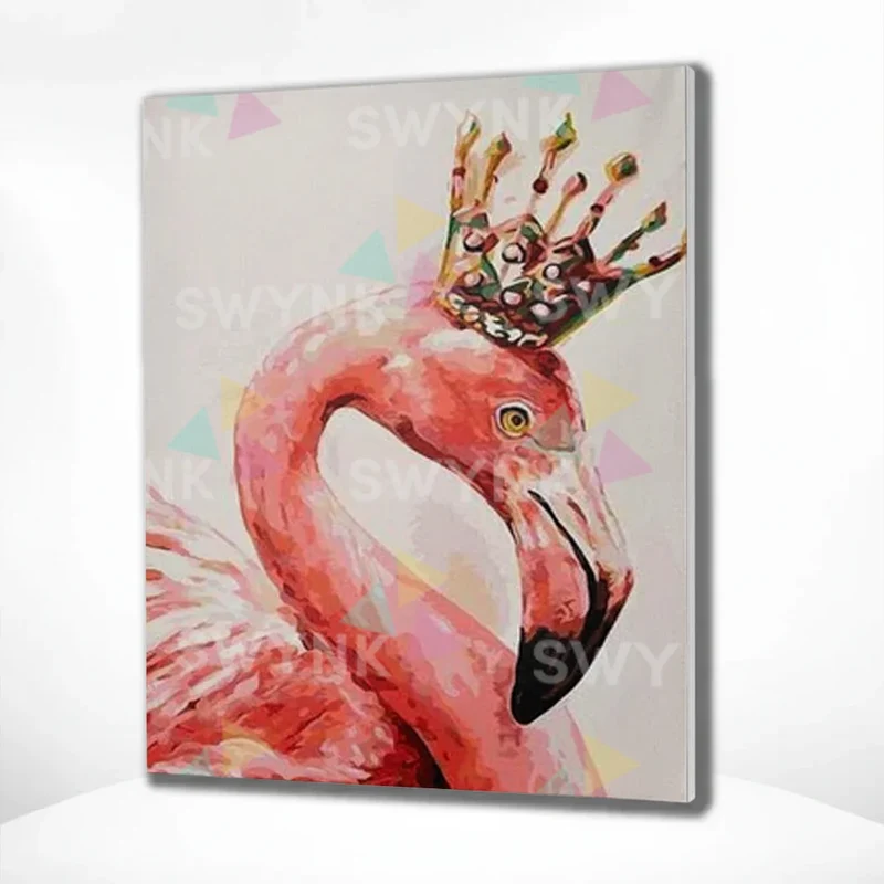 Painting by numbers Flamingo with crown
