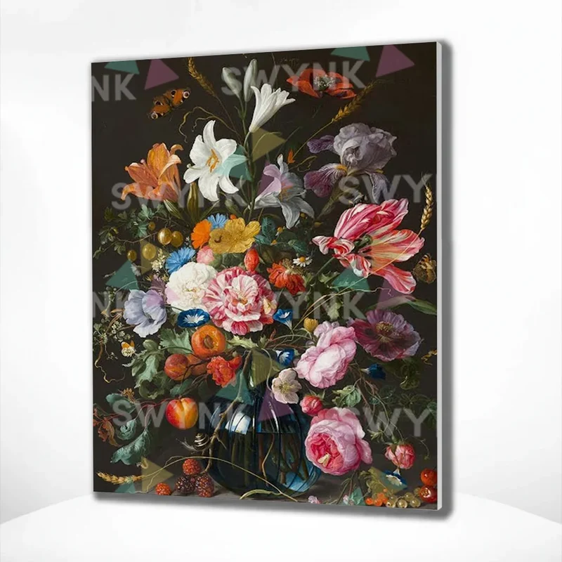 Painting by numbers Portrait of Flowers in a Blue Vase