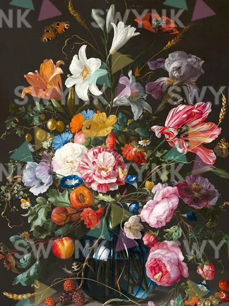 Painting by numbers Portrait of Flowers in a Blue Vase