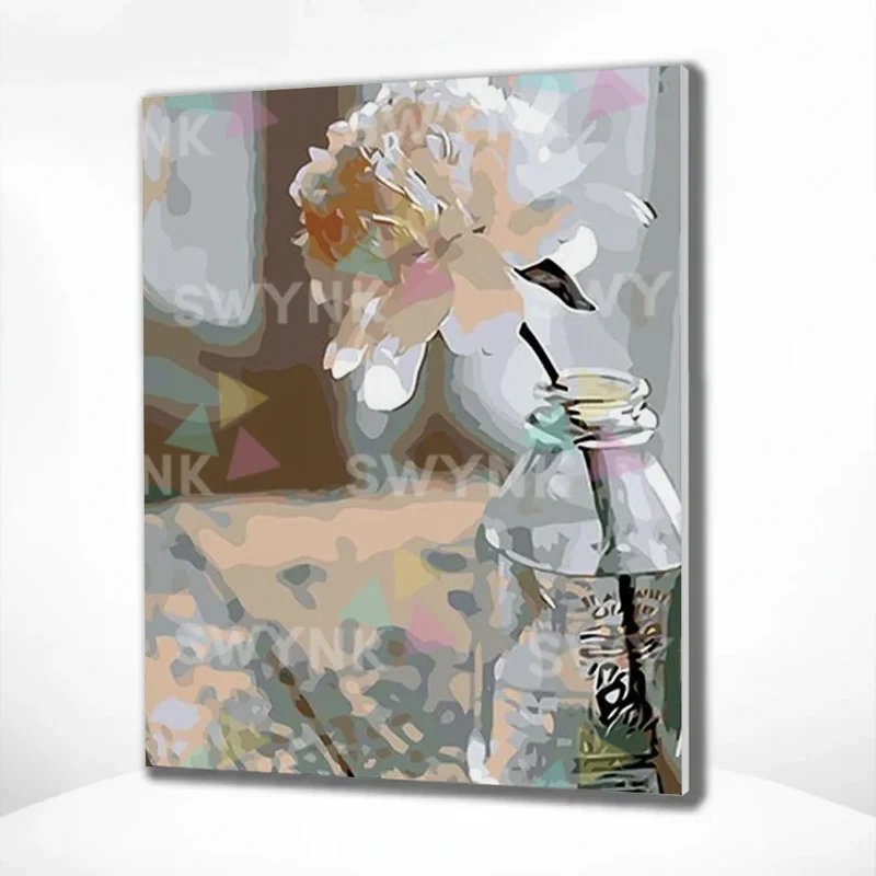 Painting by numbers Rose on the Table