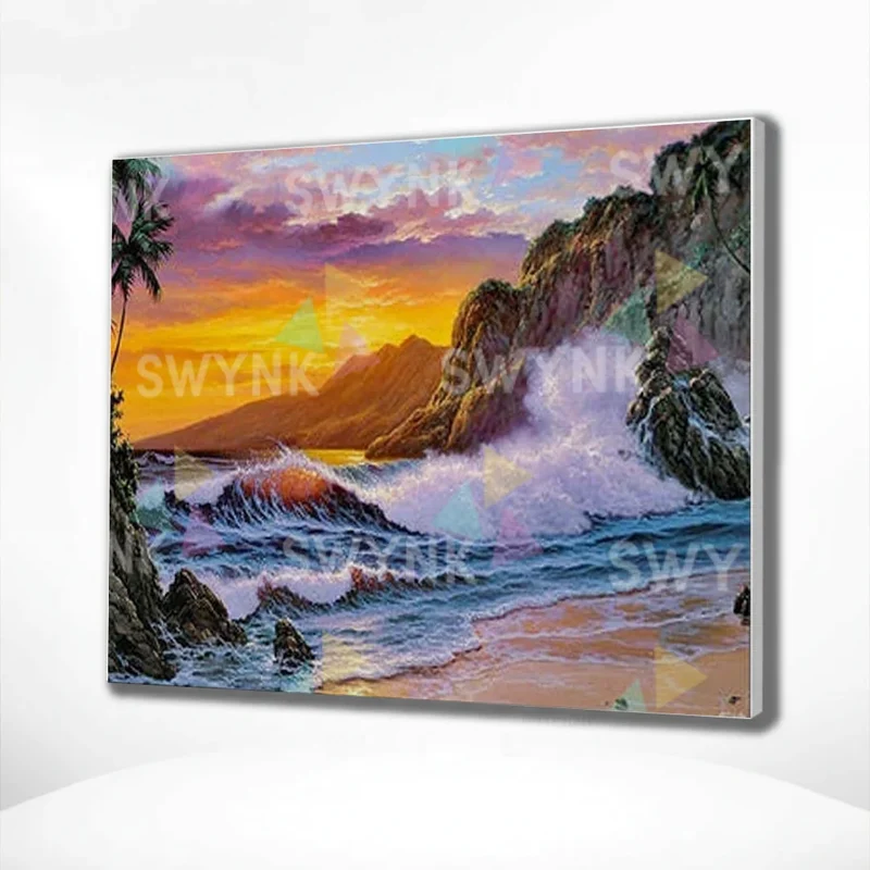 Painting by numbers Sea with Sunset