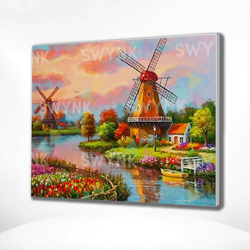 Painting by numbers Windmills