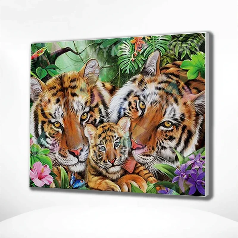 Painting by numbers Lions with Baby