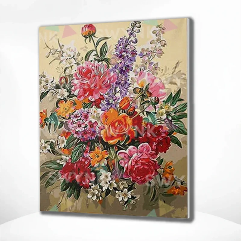 Painting by numbers Colored Flowers Bouquet