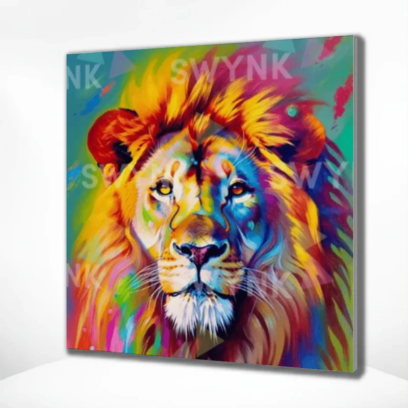 Painting by numbers Impressive Colourful Lion