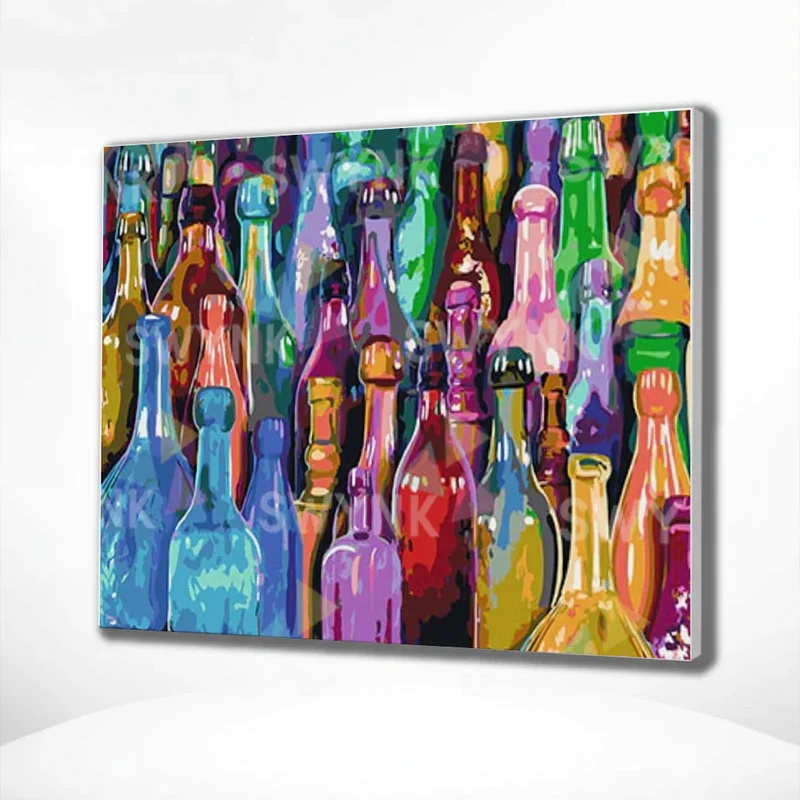 Painting by numbers Abstract Bottles