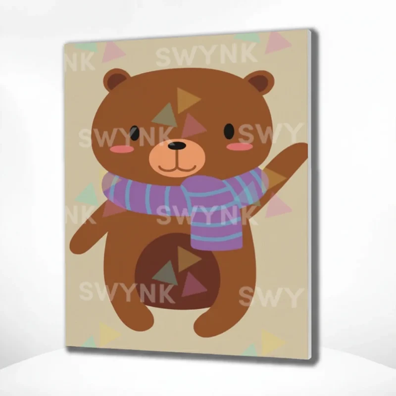 Painting by numbers Brown Bear