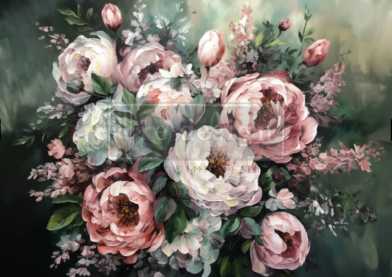 Papel Decoupage Re Design With Prima - MOSSY ROSE DELIGHT