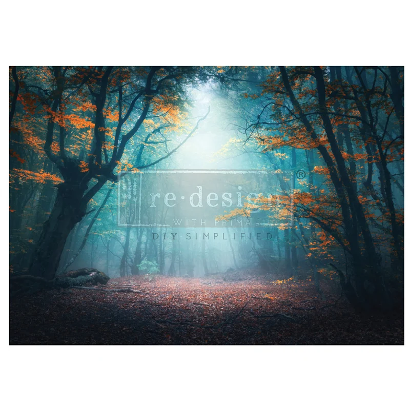 Papel Decoupage Re Design With Prima - LUMINOUS WOODSCAPE